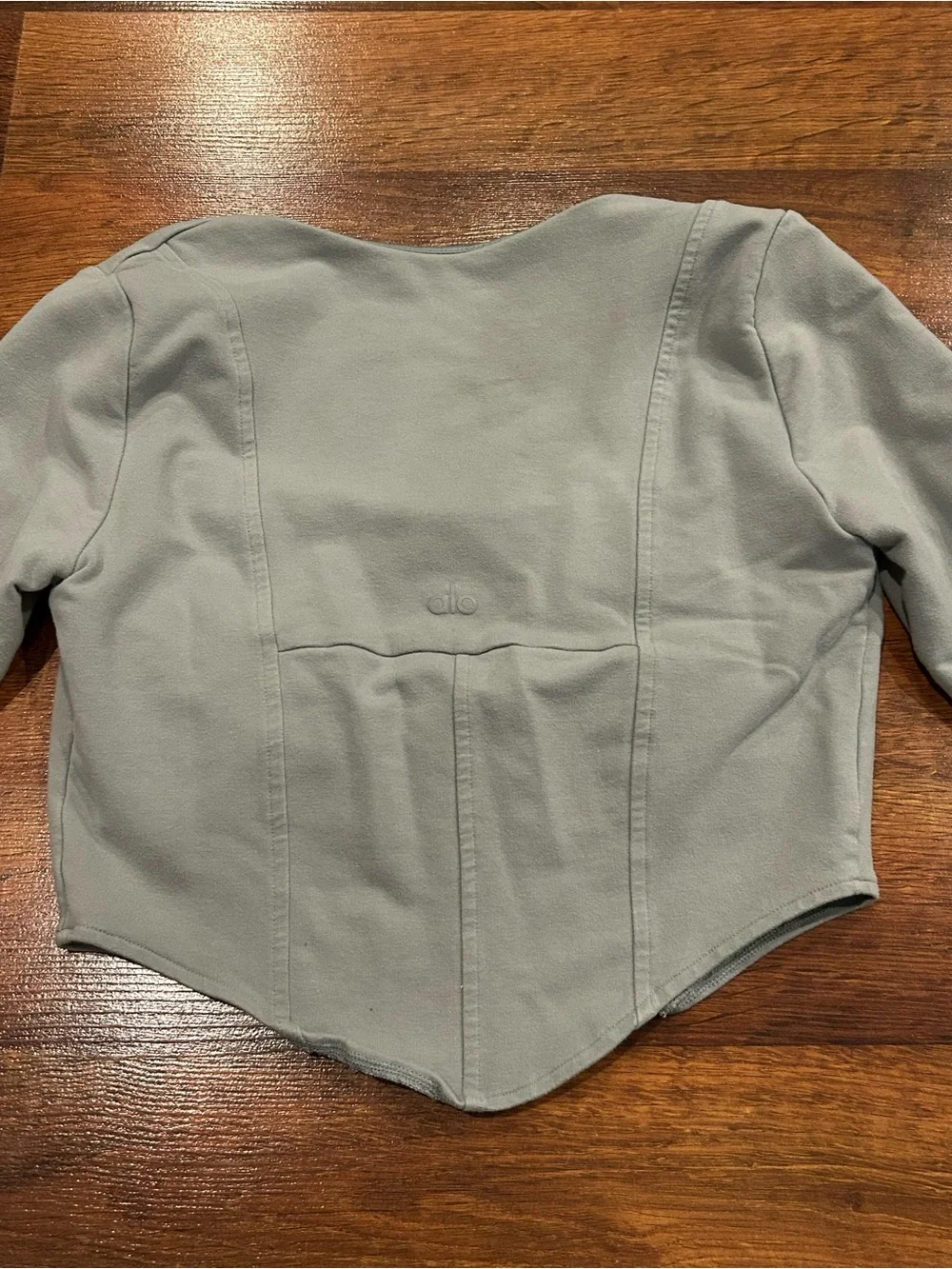 ALO Yoga Soft Sculpt Long Sleeve Top Blue Size Small Built in Bra